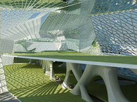 Architectural design for an urban golf course in Milan